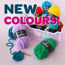 Scheepjes Big Darling super chunky chenille garen — 17 nieuwe kleuren waaronder paars, groen, oranje en tealkleuren