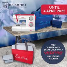 Gratis Naaimachine tas bij Veritas Niki - wegens succes verlengd!