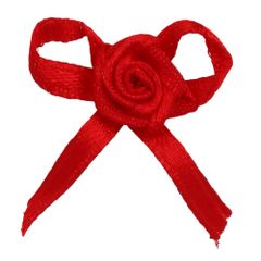 Rose with bow 10mm - 50pcs