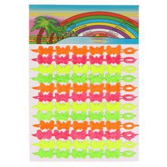 Ribbon with butterflies neon colours - 3pcs