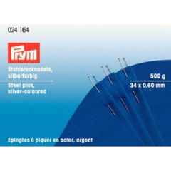 Prym Headpins steel 0.60x34mm silver - 1pc