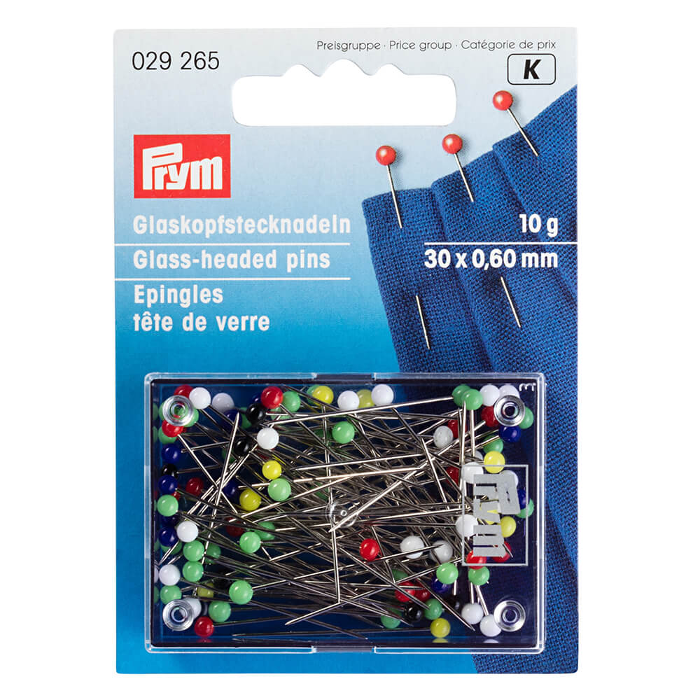 Prym Glaskopspelden assortiment 0.60x30mm zilver - 5st
