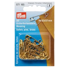 Prym Safety pins assorted 19-23-27mm gold - 5x30pcs