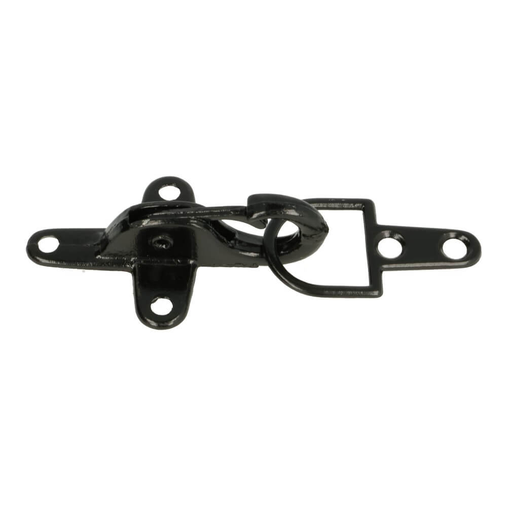 Sluiting metaal haak medium 7,7cm zwart - 9st