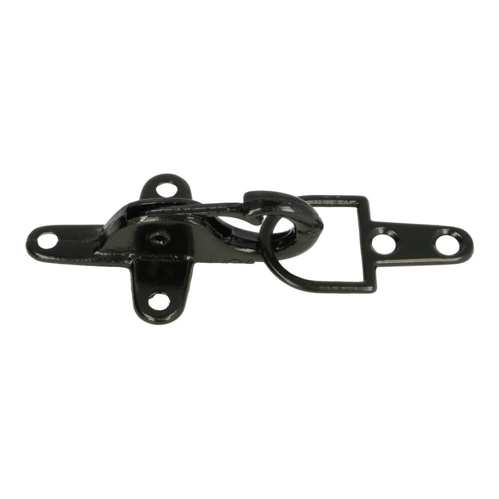 Sluiting metaal haak groot 10cm zwart - 6st