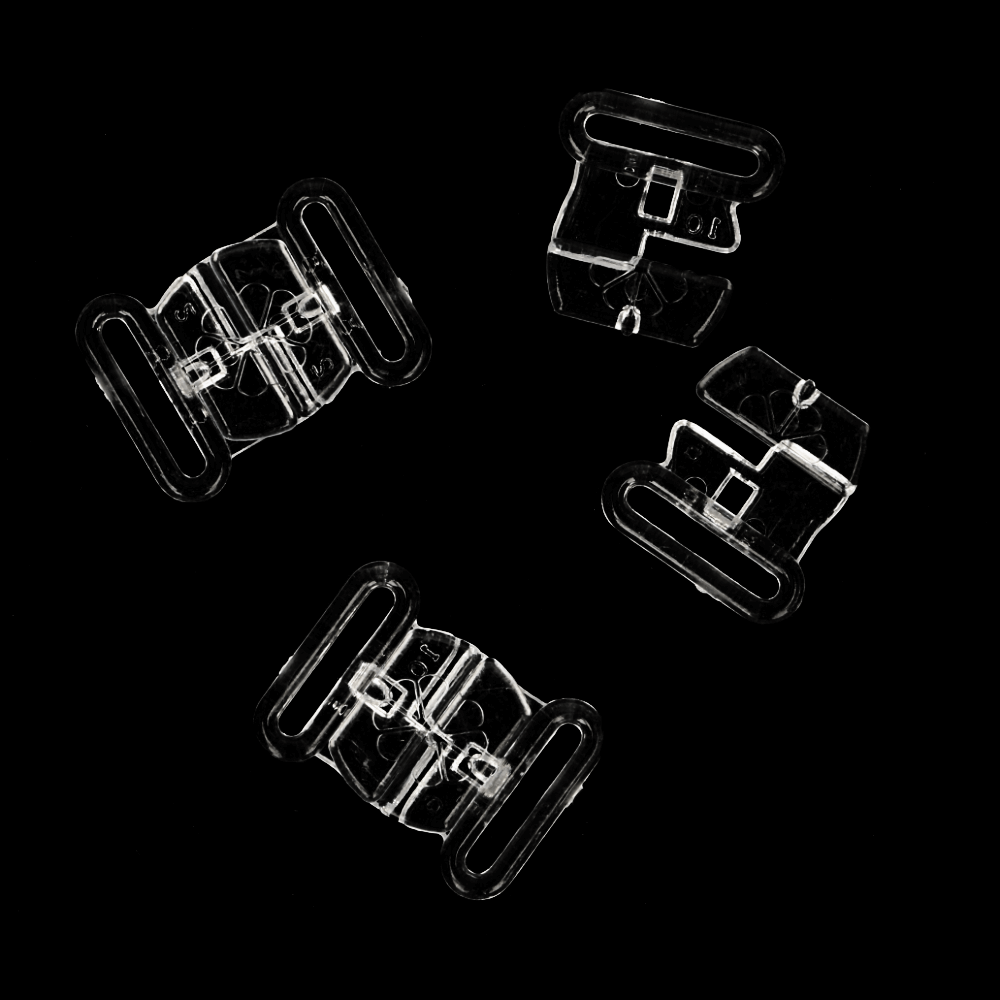 Bikini-Verschluss 20mm - 15Stk - Transparent