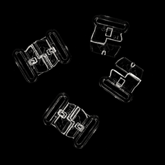 Bikini clasp 15mm - 25pcs - Transparent