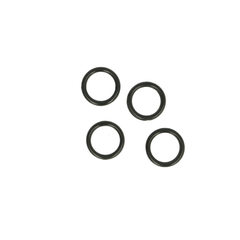 Ring 10mm transparant, zwart en wit - 100st