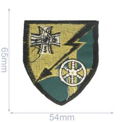 Iron-on patches arms 54x65mm green - 5pcs
