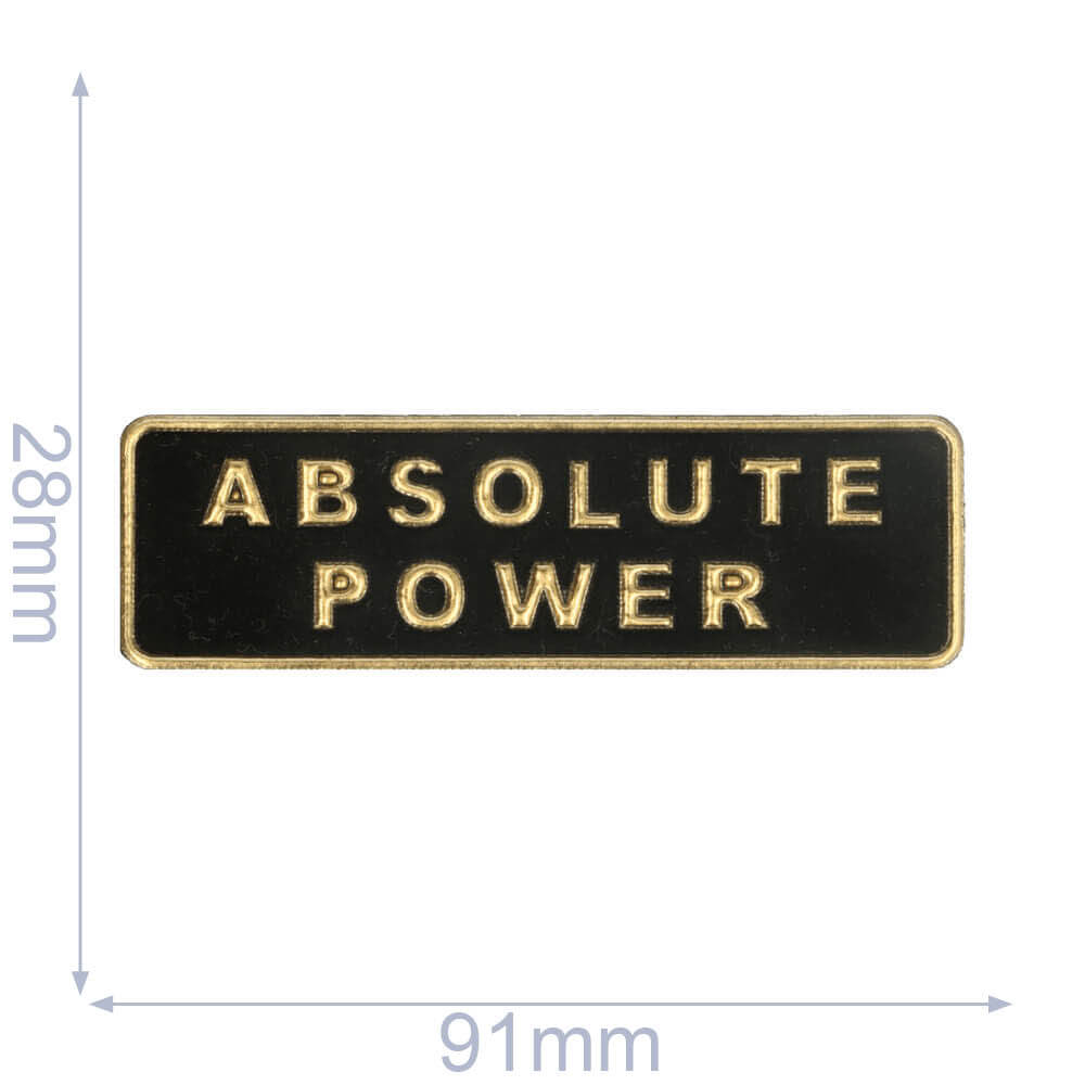 Label absolute power 91x28mm zwart-goud - 5st