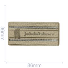 Label Quadrat 86x36mm grau - 5Stk