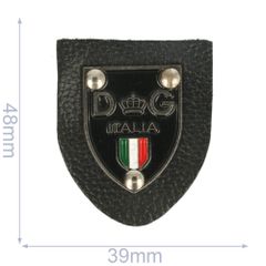 Label DG Italia 39x48mm schwarz - 5Stk