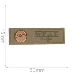Label Wear Daily 50x15mm braun - 5Stk
