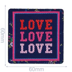 HKM Iron-on patch Love Love Love - 5pcs