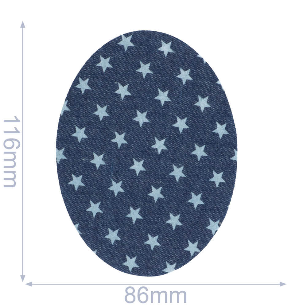 Applicatie Kniestukken met sterren 9 / 11,5cm - 5st