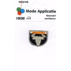 Iron-on patches Bull head navy - 5pcs