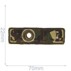 HKM Patch soul 70x22mm green-black - 5pcs