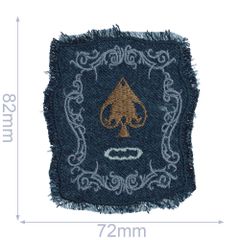 Iron-on patches PIK card jeans - 5pcs