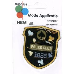 Iron-on patches POKER CLUB 1886 - 5pcs