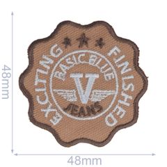 Iron-on patches BASIC BLUE - 5pcs