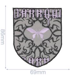 Applikation DARK grau - 5Stk