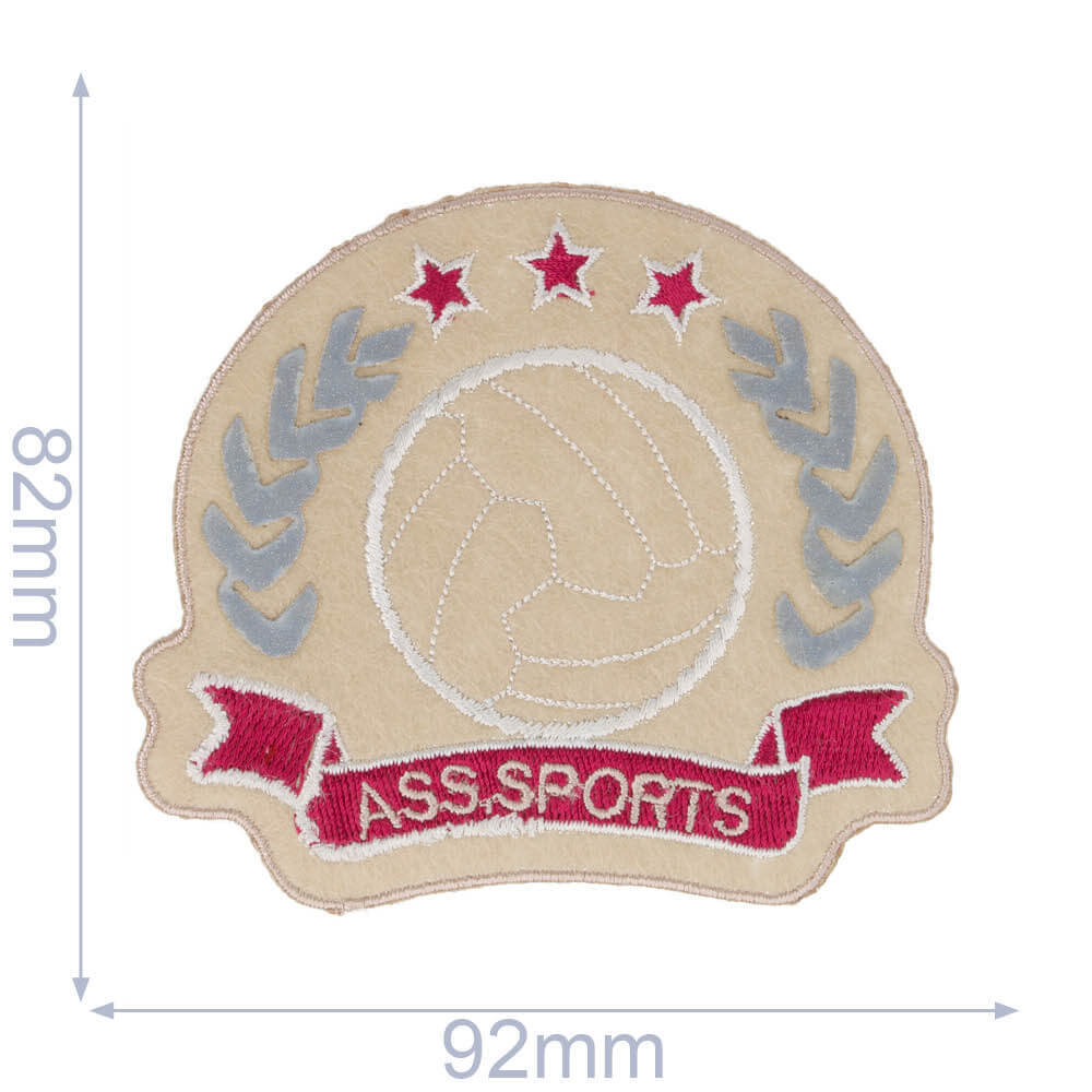 Applicatie ASS SPORTS beige - 5st