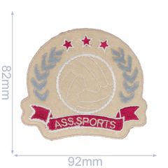 Iron-on patches ASS SPORTS beige - 5pcs