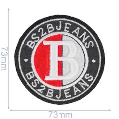 Iron-on patches B, black - 5pcs