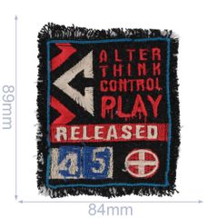 Applikation RELEASED 45 Jeans schwarz - 5Stk