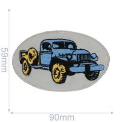 HKM Applikation Auto 90x59mm blau - 5Stk