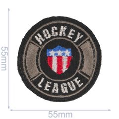 Iron-on patches Hockey League round - 5pcs