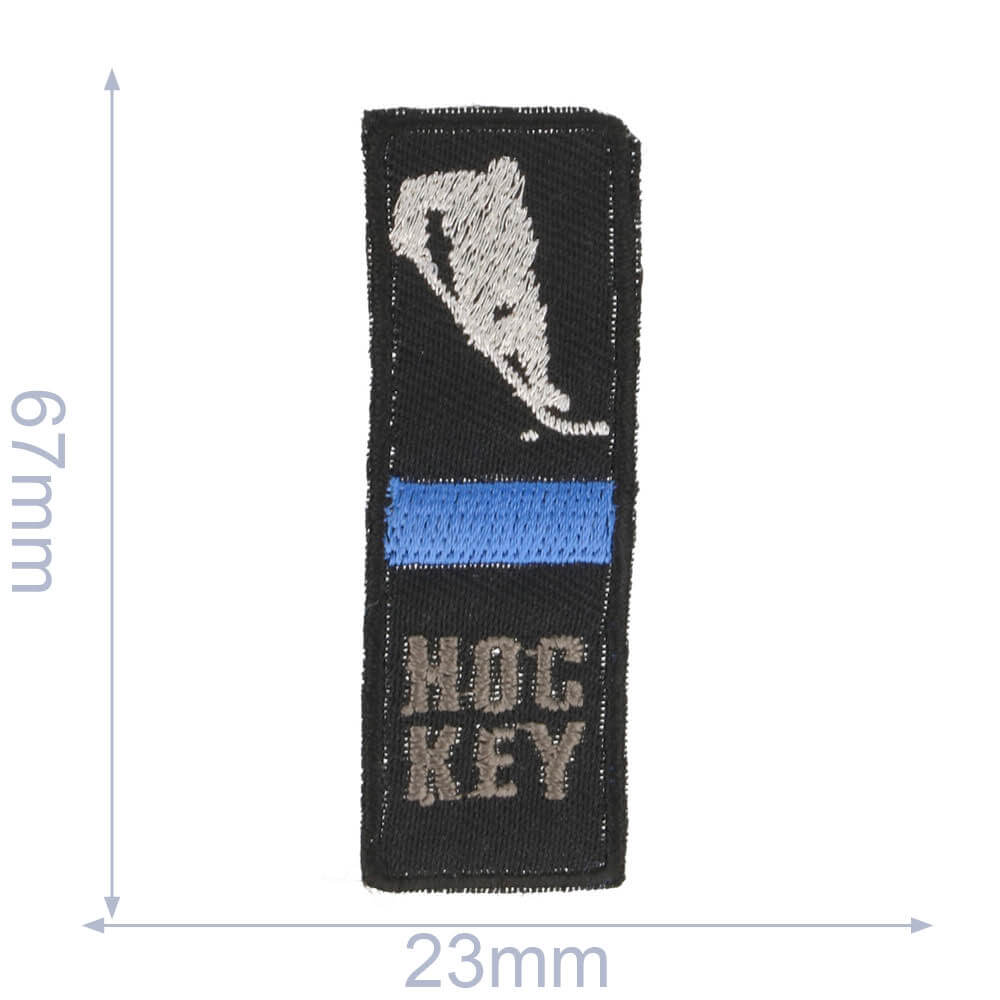 Applicatie Hockey met blauwe/rode balk - 5st