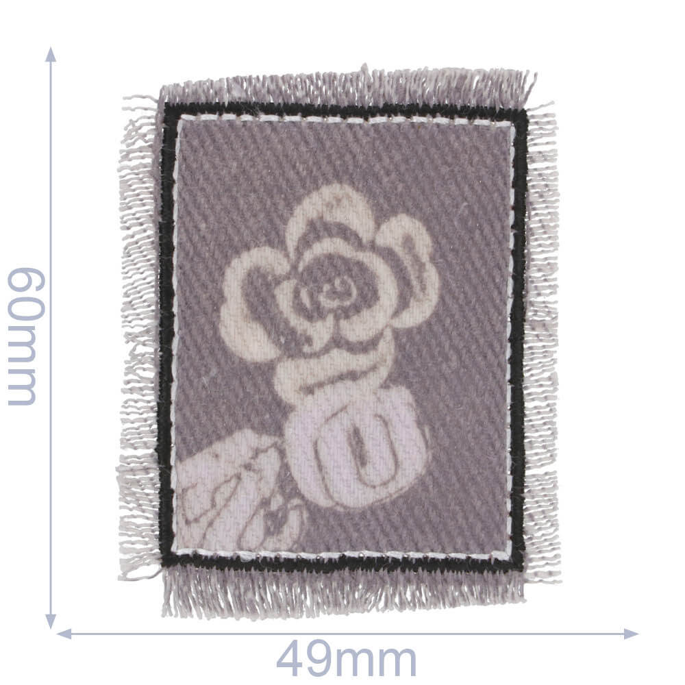 Applicatie Bloemmotief met franje - 5st