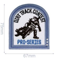 HKM Applikation Dirt Track Contest 67x75mm - 5Stk