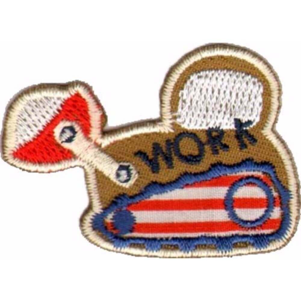 Applicatie Bulldozer bruin-rood - 5st