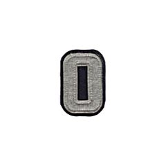 Iron-on patch numbers small 8cm grey-blue - 5pcs