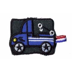 Iron-on patches Tow truck blue - 5pcs