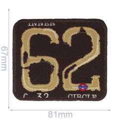 Iron-on patches 62 circle - 5pcs