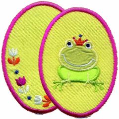 Iron-on knee patches frog 2 pcs - 5 sets