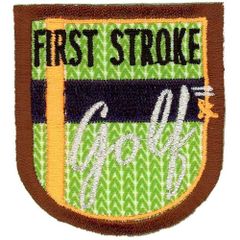 Applicatie Wapen groen first stroke golf - 5st
