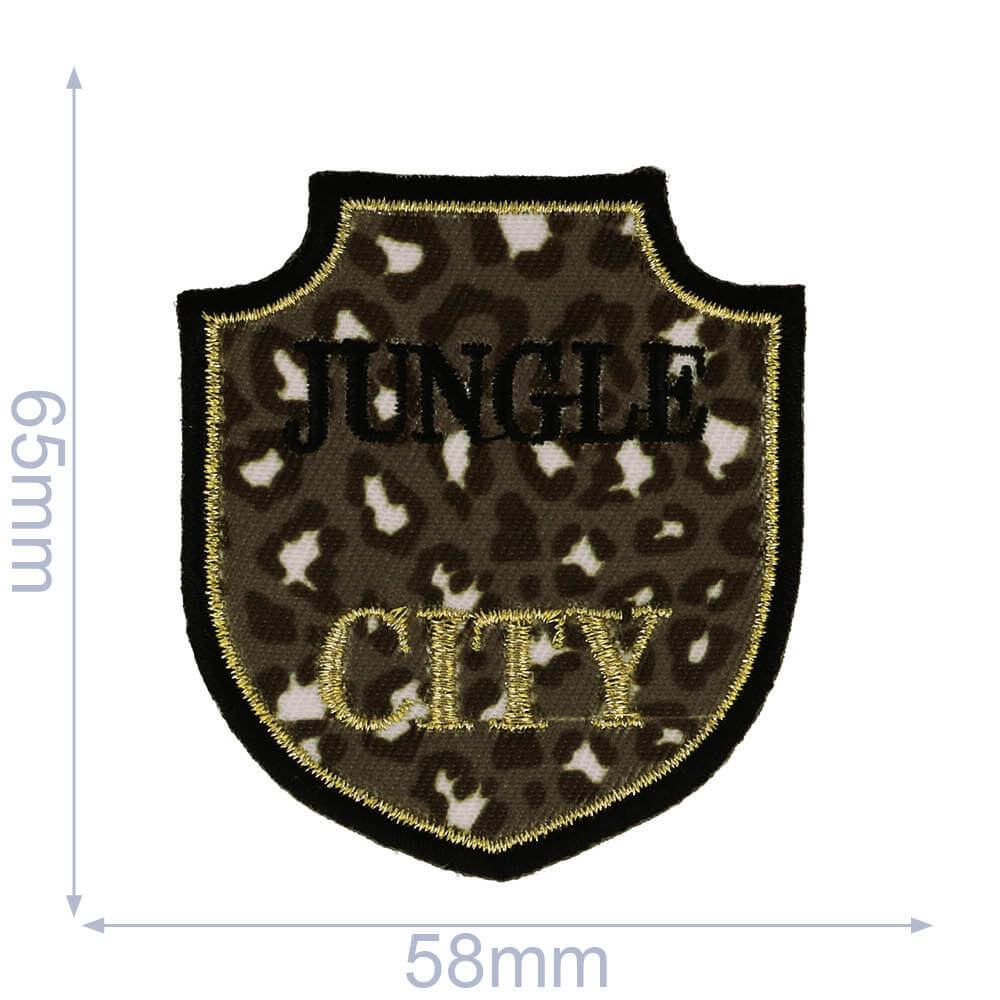 HKM Applicatie jungle city 58x65mm - 5st