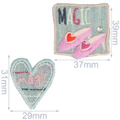 HKM Iron-on patch magic and shoes jeans - 5x2pcs