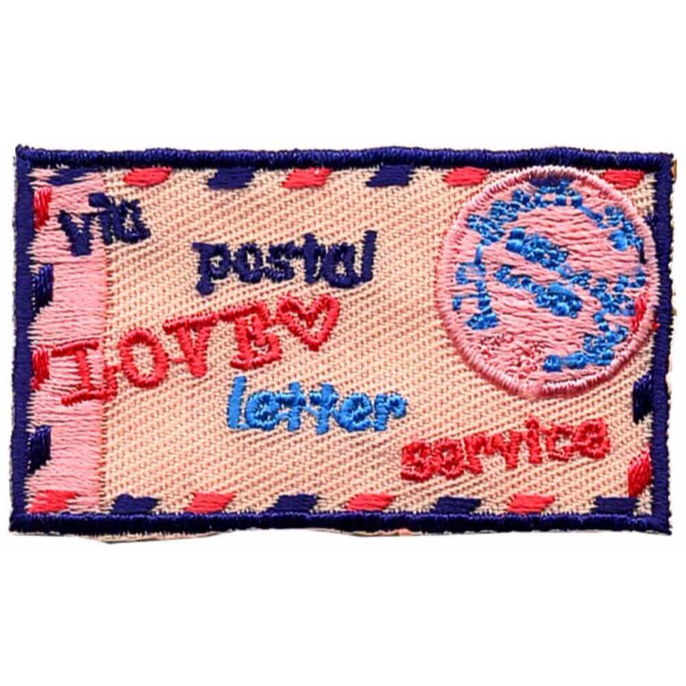 Applicatie Briefkaart roze Love Letter - 5st