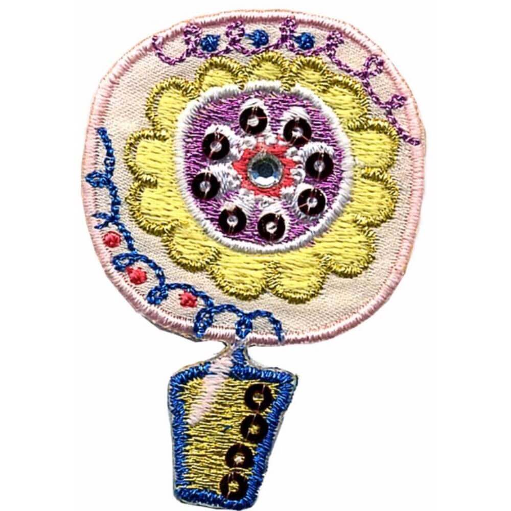 Applicatie Bloemen met pailletten - 5st