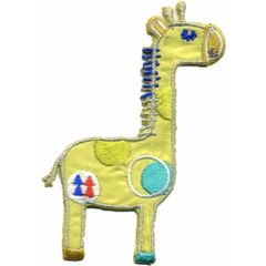 Applikation Giraffe knallgrün - 5 Stück
