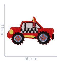 HKM Patch all-terrain vehicle 50x31mm red - 5pcs
