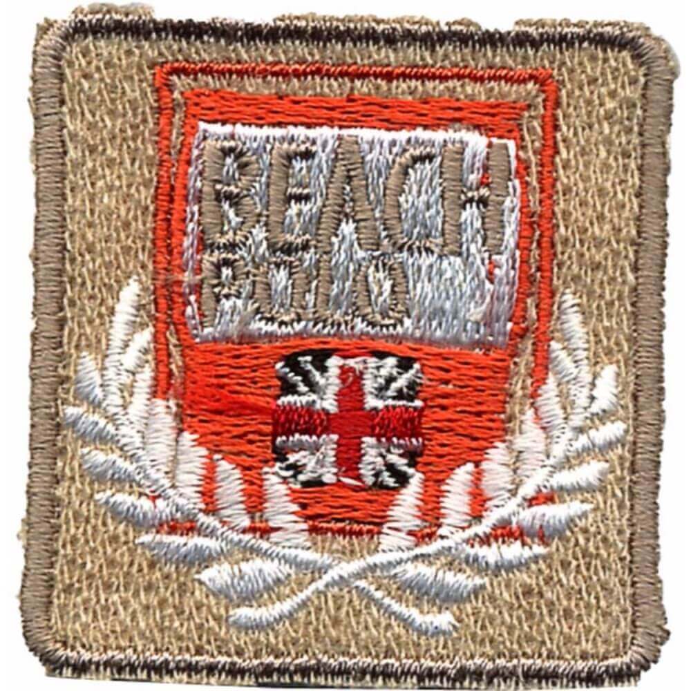 Iron-on patches Beach Polo on beige square - 5pcs