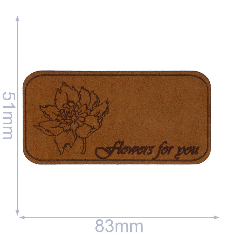 Iron-on patches Flowers For You leather lasered  - 5pcs