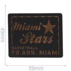 Applicatie Miami Stars Leer Gelaserd - 5st