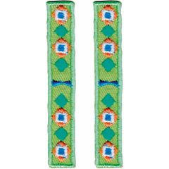 Applicatie Streep azteken groen set 2 stuks - 5 sets